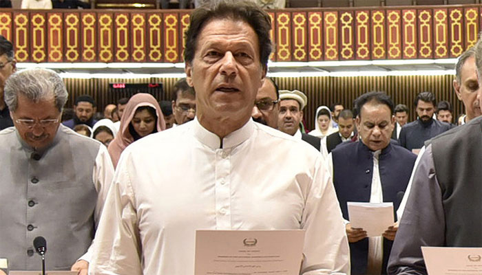 PTI Chairman Imran Khan Submits Nomination Papers for PM