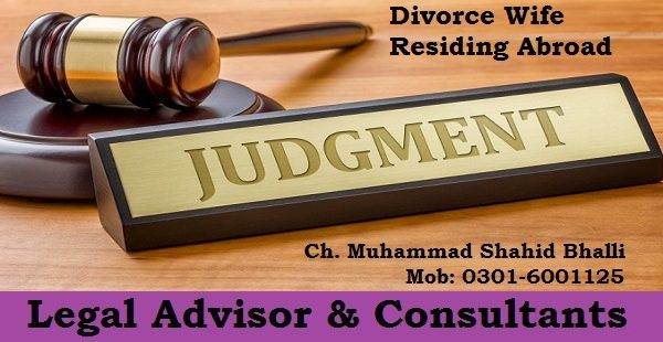2013 CLC Islamabad 108 Divorce Wife Residing Abroad Case Laws