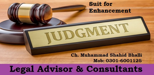 2016 SCMR 1821 Suit for Enhancement Case Laws
