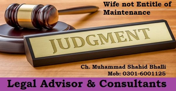 2017 CLC Notes 163 Wife not Entitle of Maintenance