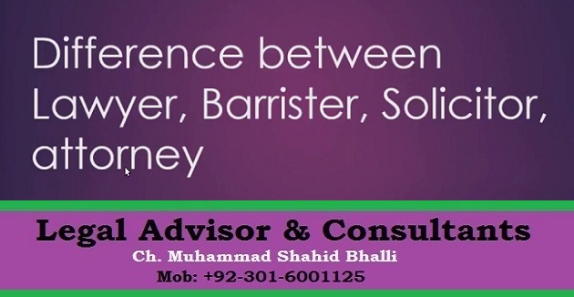 Differences Between Solicitor Or Attorney or Barrister