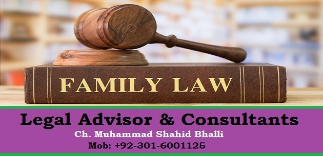 Family Law Attorney or Lawyers or Consultants in Lahore
