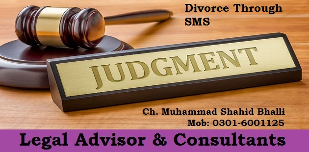 PLD 2015 Lahore 231 Divorce Through SMS Case Laws
