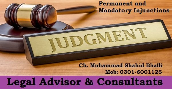PLJ 2019 Lahore 735 Permanent and Mandatory Injunctions