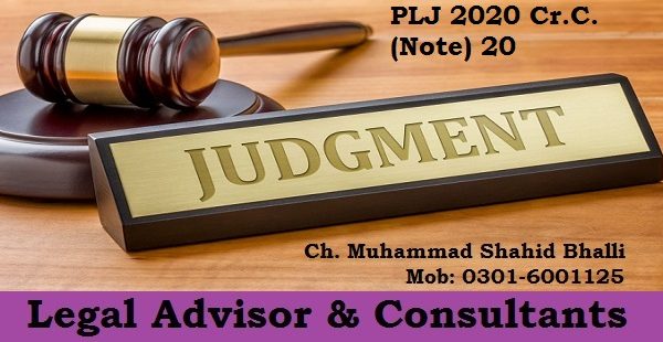 PLJ 2020 Cr.C. (Note) 20 Judgment Section 498(2) PPC
