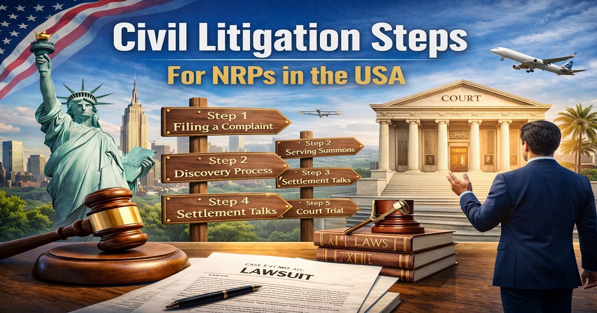 Civil Litigation Steps For NRPs in the USA